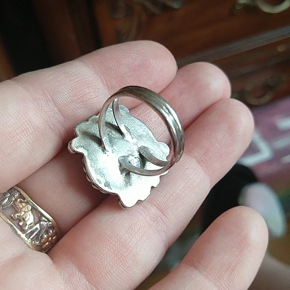 Native American sterling silver 925 turquoise ring vintage - Picture 6 of 13